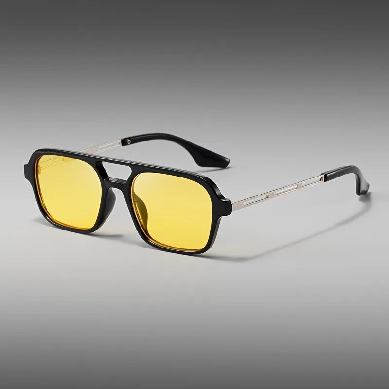 Men'S Stylish Black Square Fashion Glasses Lightweight & Durable for Casual or Formal Occasions Everyday Eyewear Modern Eyewear