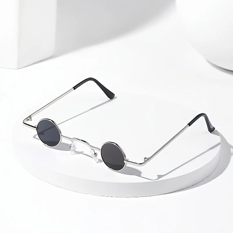 Trendy Retro Round Simple Sunglasses Personalized High-end Men's and Women's Glasses Fashion Trend UV Resistant Eyewears