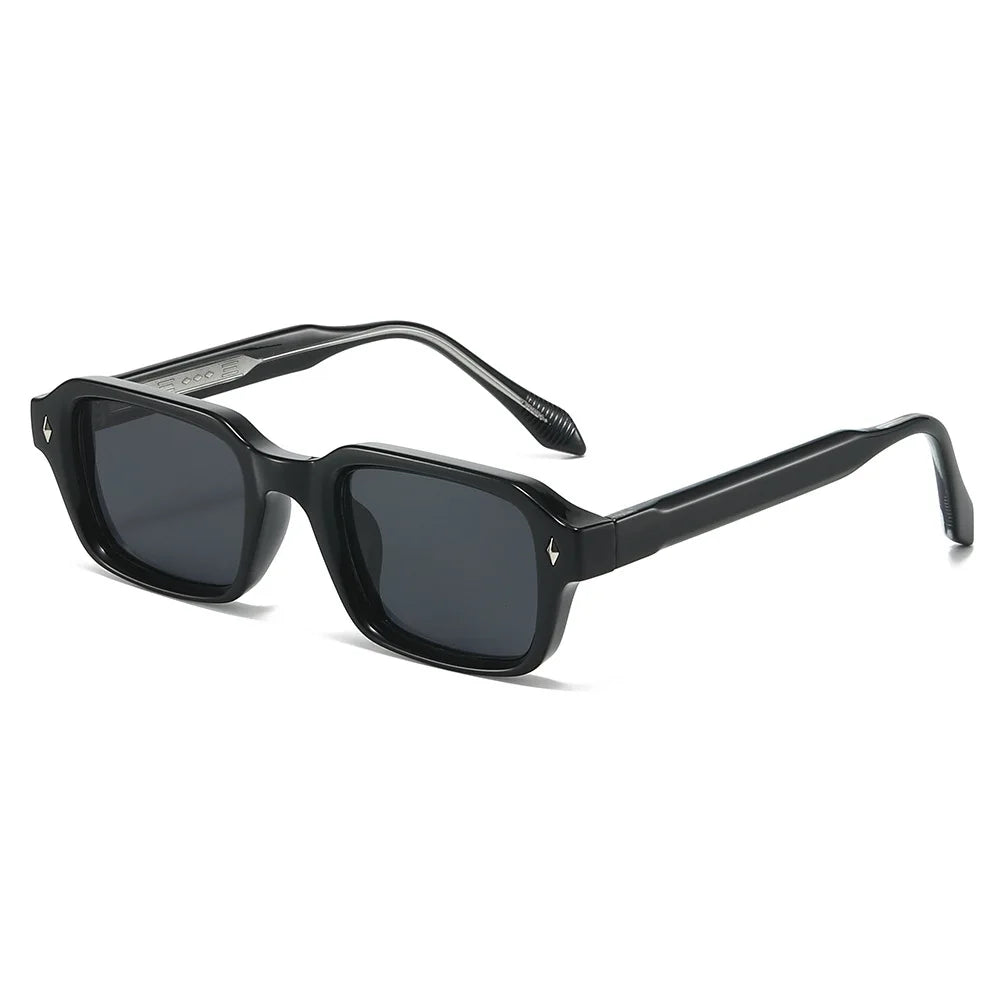 JNPCXI Quality Square Sun Glasses for Women Men Stainless Steel Metal Core CP Frames UV400 Sunglasses Travel Holiday Shades