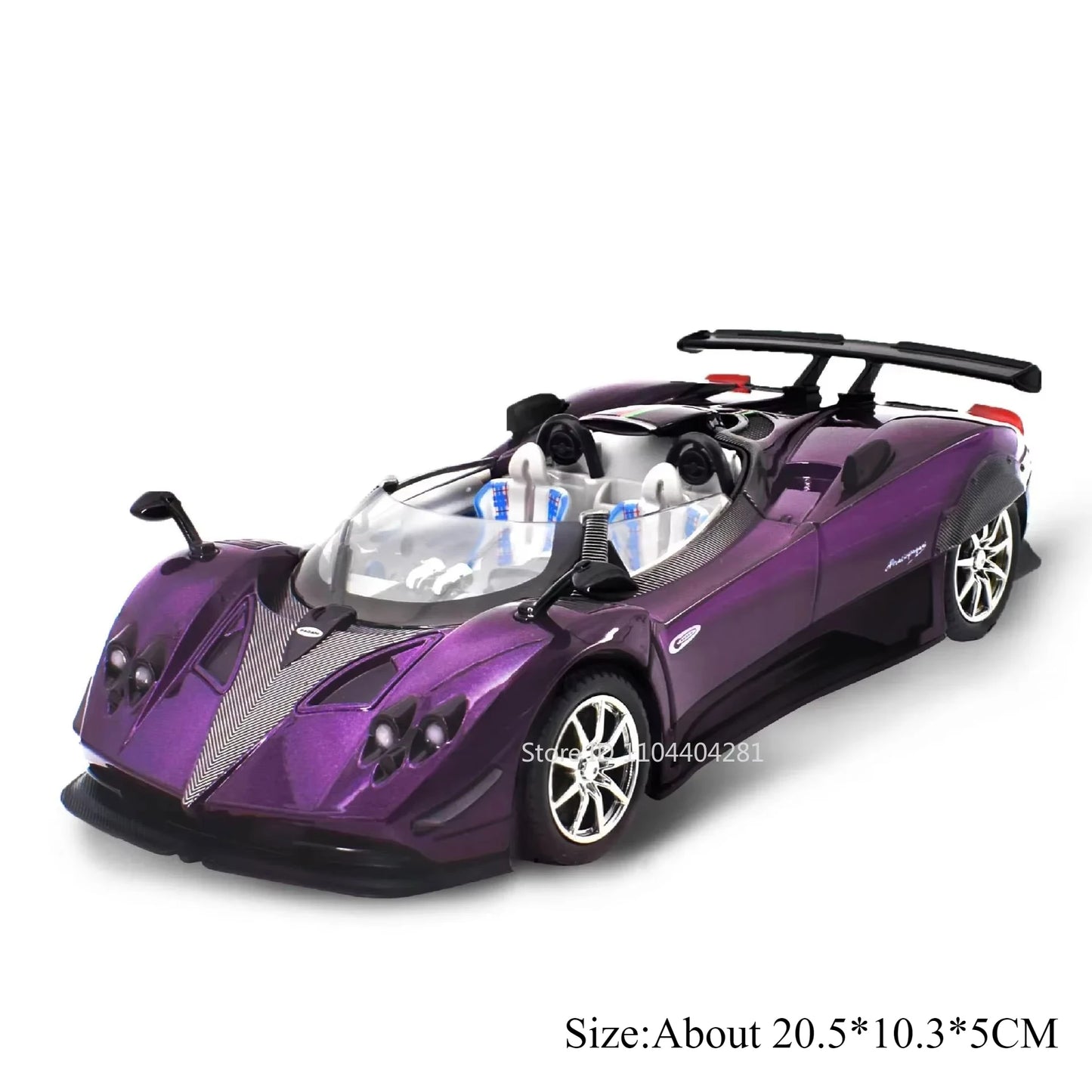 1:24 Valkyrie Pagani Zongta HP Miniature Toys Car Alloy Diecast Model Sound Light Pull Back Doors Opened Sportscar Friend's Gift