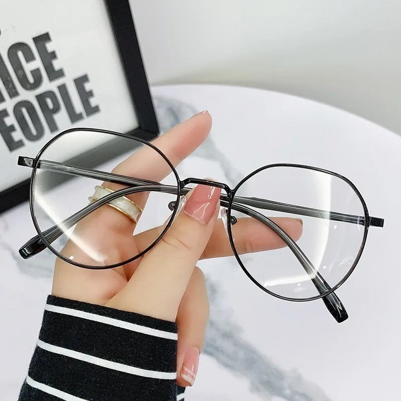 Chic Retro Oval Anti Blue Light Glasses for Men & Women