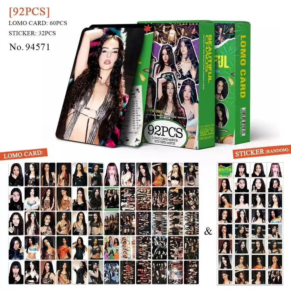 92Pcs Idol KATSEYE Album Gabriela Lomo Cards LARA DANIELA HD Printd Photocards Stickers MANON MEGAN YOONCHAE Fans Gift