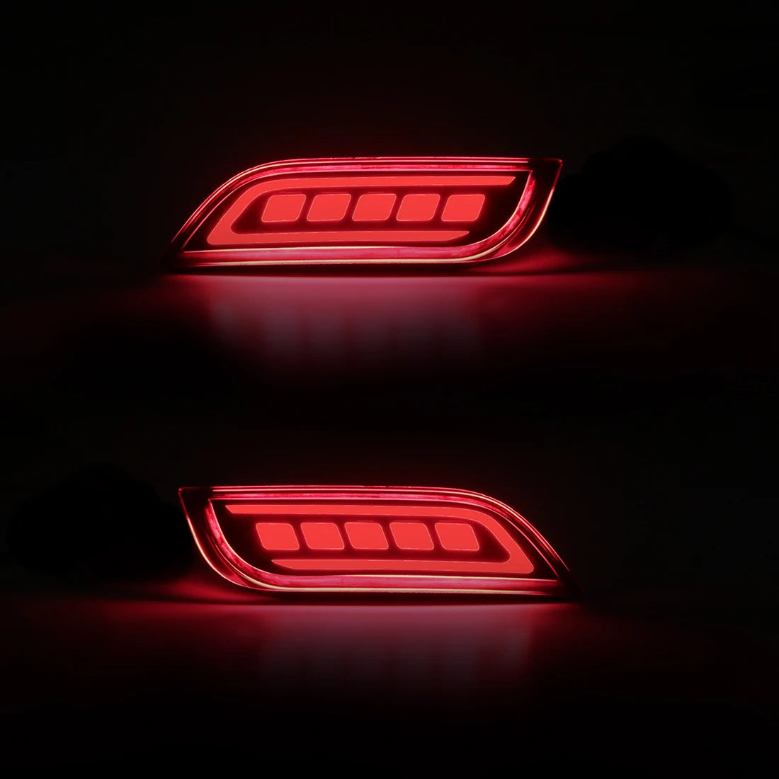 For Subaru Impreza WRX STi XV Crosstrek LED Rear Bumper Reflector Lights Warning Brake Dynamic Turn Signal Car Accessories 12V
