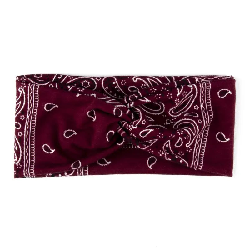 A Paisley Cashew flowers hair bands Pilates Elastic Yoga Headband fitness Running Cycling Sweatband Turban Makeup Hair Hoop Makeup