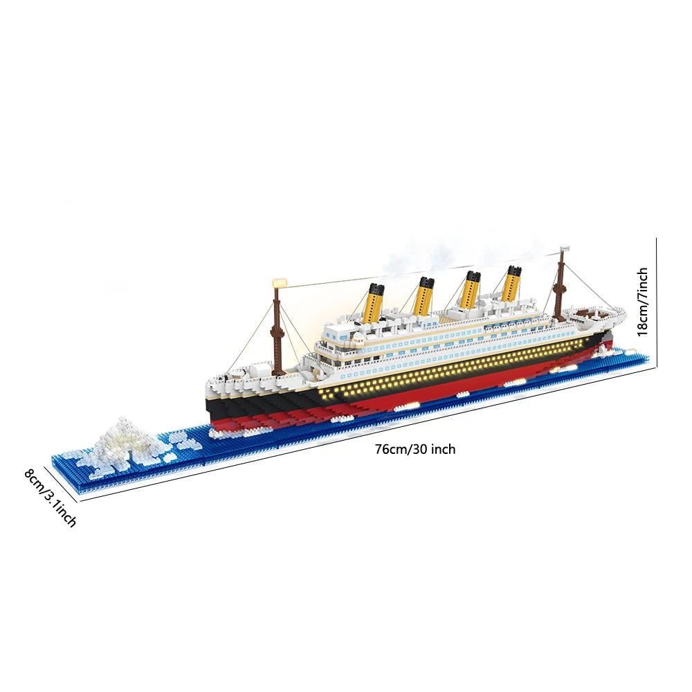 BUILT 6 Kinds Titanic Model Cruise Ship Building Block for Adult Micro Bricks