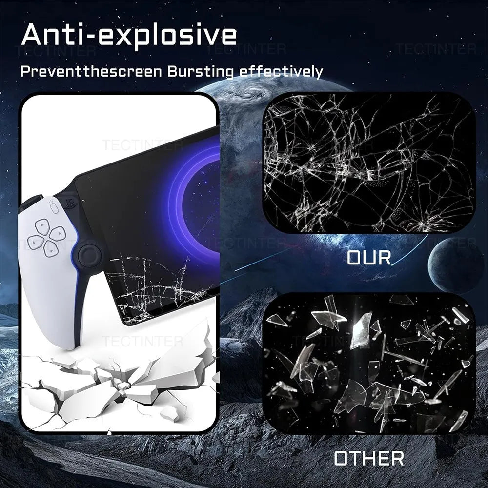 2 Pack Protector Film Sony PlayStation PS5 Handheld Anti-Scratch Tempered Glass