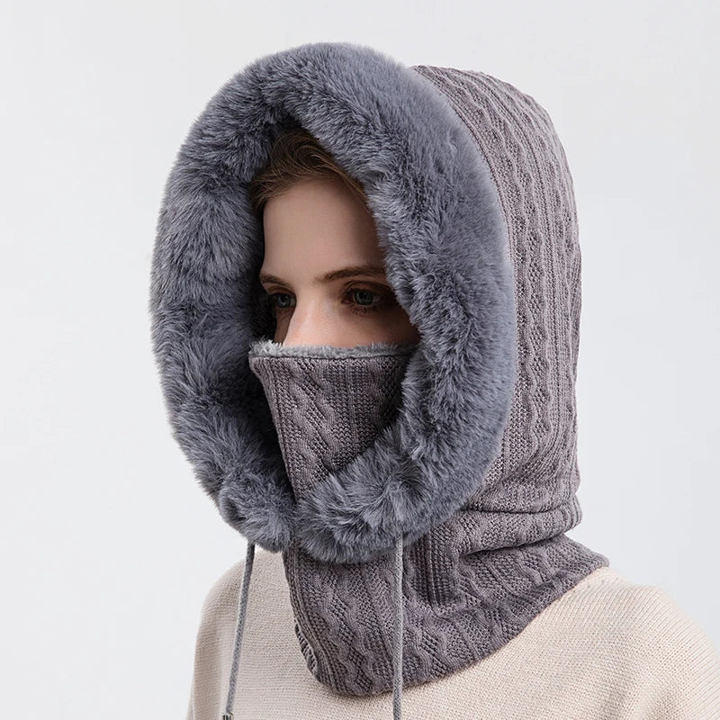 Cross-border outdoor cycling head warm winter hats ski cap insulation heat preservation centers mask sets protective cap