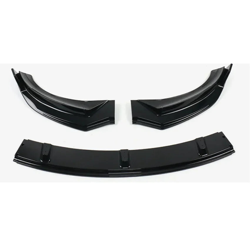 For Tesla Model 3 2017-2020 Front Bumper Lip Splitter Chin Diffuser Body Kit Spoiler Deflector Tuning Accessories Gloss Black