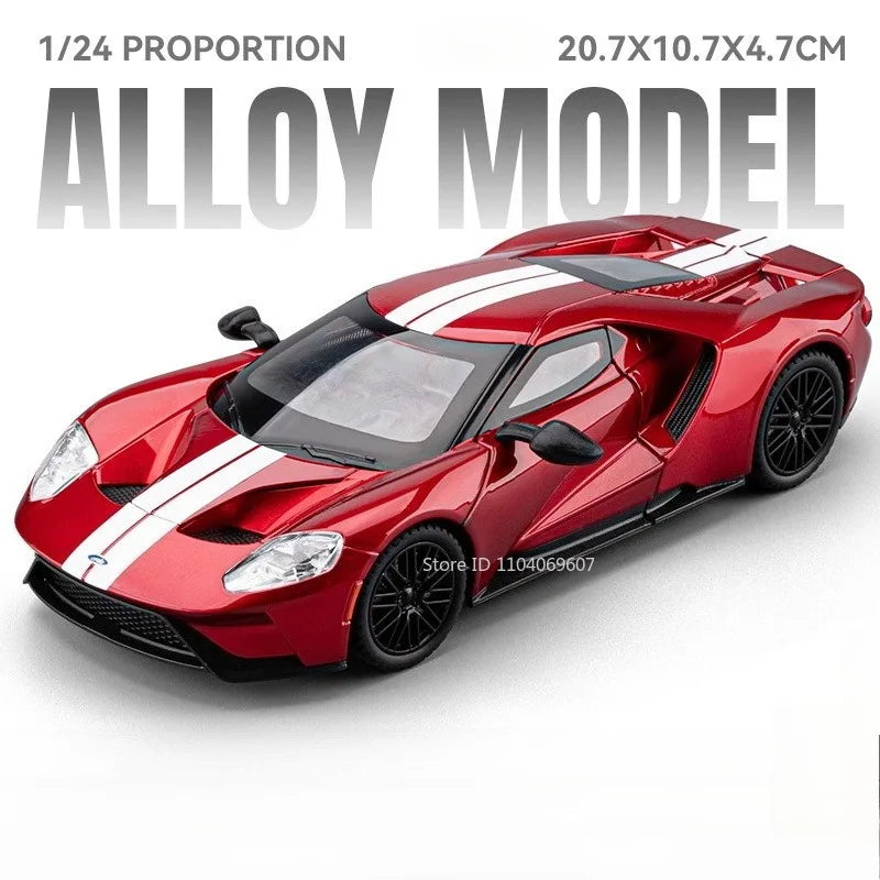 1:24 GT MC20 Alloy Diecast Supercar Toys Models Sound Light Pull Back Shock Absorption Miniature Vehices Friend's Holiday Gifts
