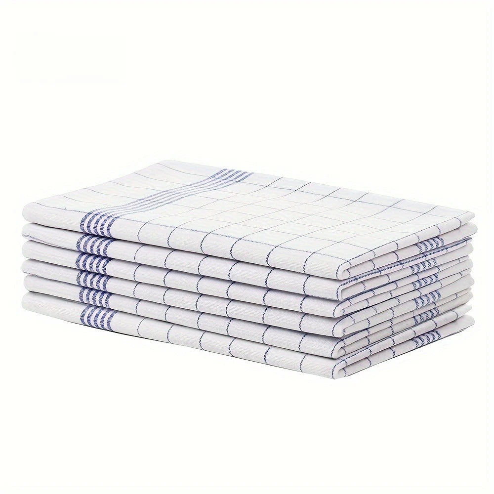 1/5/10pcs Classic Plaid Dish Towel Scouring Pad, Soft Large Size Kitchen Towel, Suitable for Bar and Kitchen Cleaning