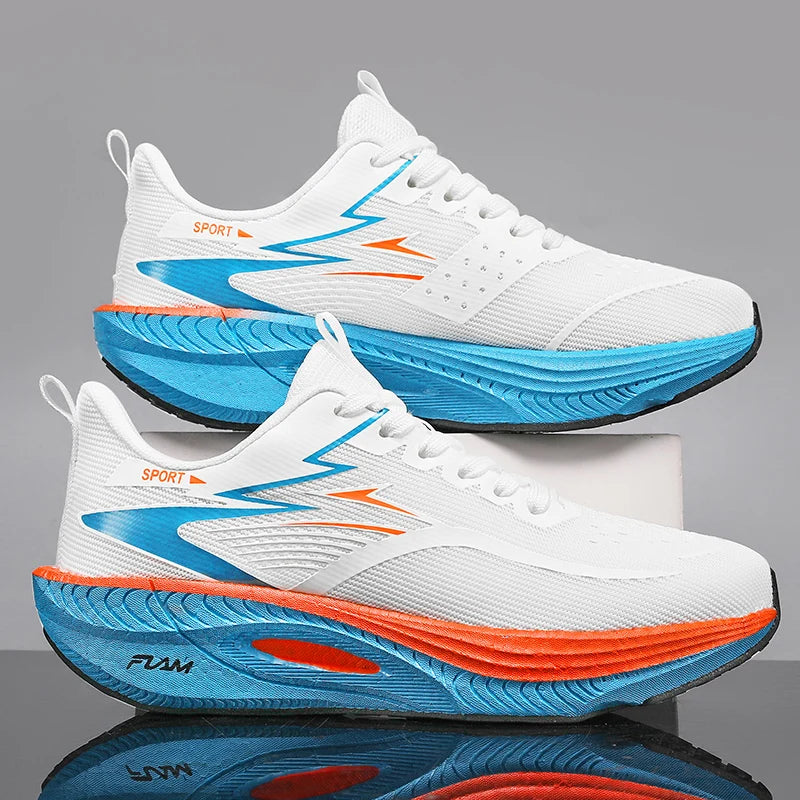 Running Shoes Men Sneakers Anti-slip Cushioned Comfortable Racing Carbon Plate Training Mesh Tennis Shoes Casual for Women 2026