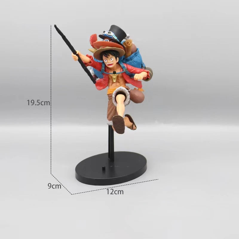 Bandai One Piece Figure Luffy 3 Brothers 3PCS/Set Of Sabo Ace Luffy Anime Model