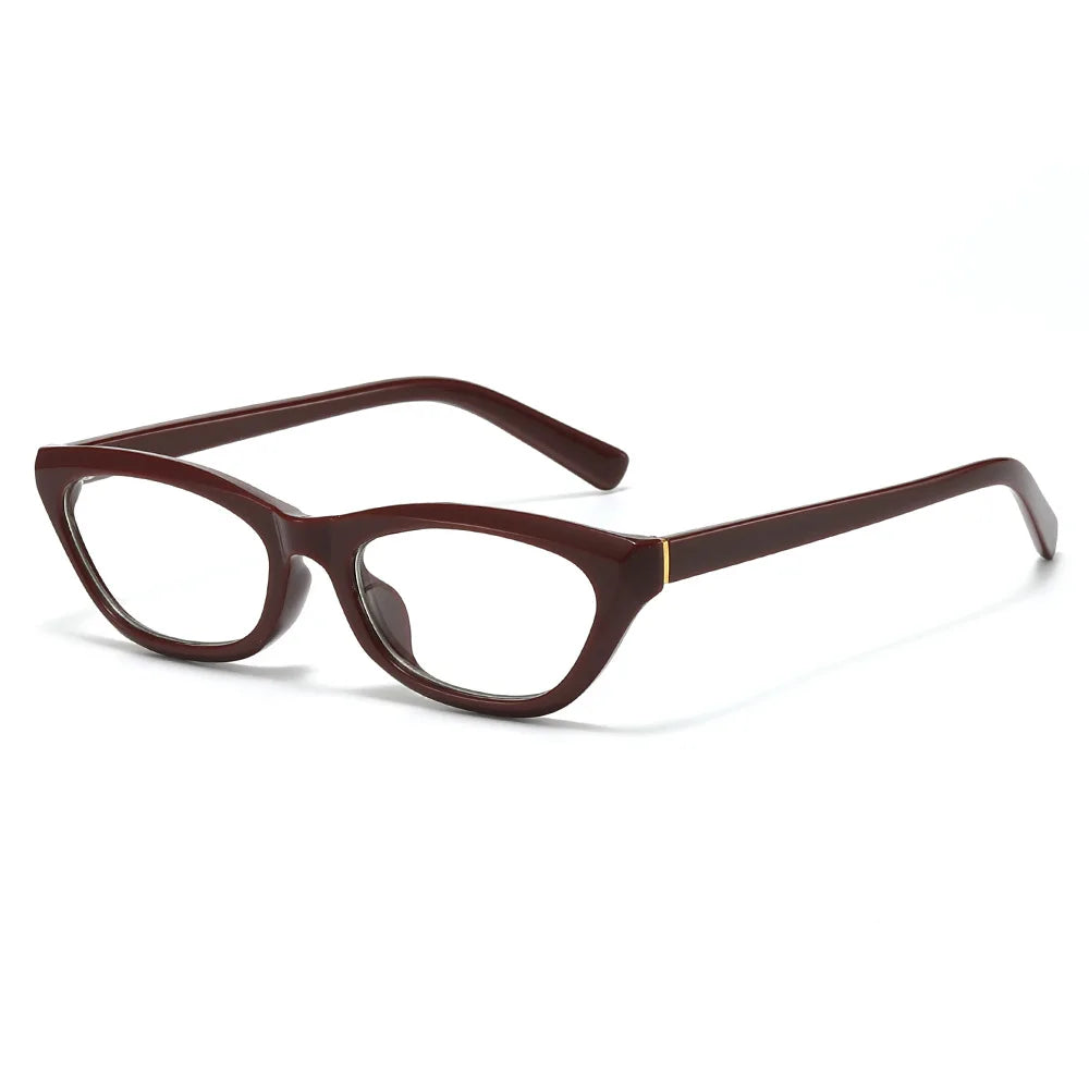 JNPCXI New Fashion Candy Color Small Black Tea Cat Eye Women Sunglasses UV400 Retro Men Sun Glasses