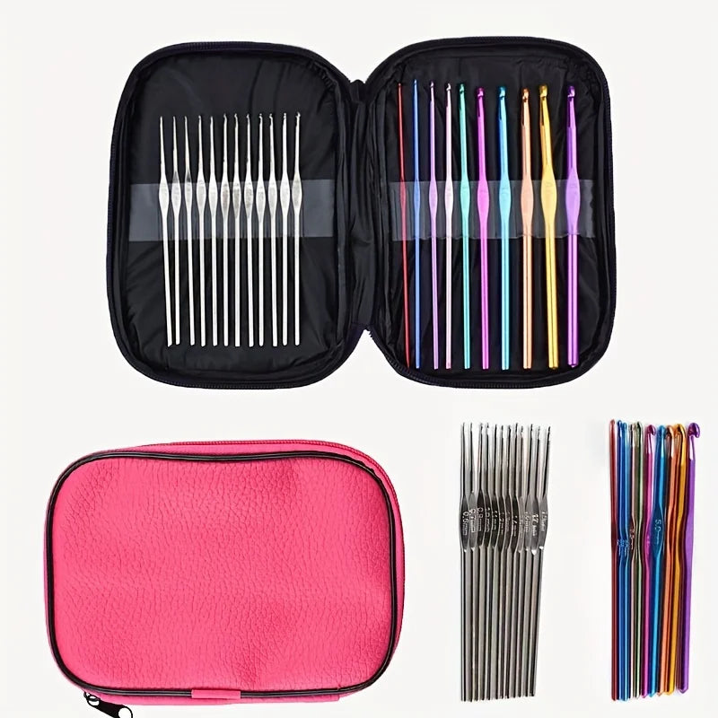 Comfort Crochet Set, Thick Grip, Ergonomic Soft Handle Hooks Set with Various Sizes-Perfect for DIY Knitting Crocheting Supplies