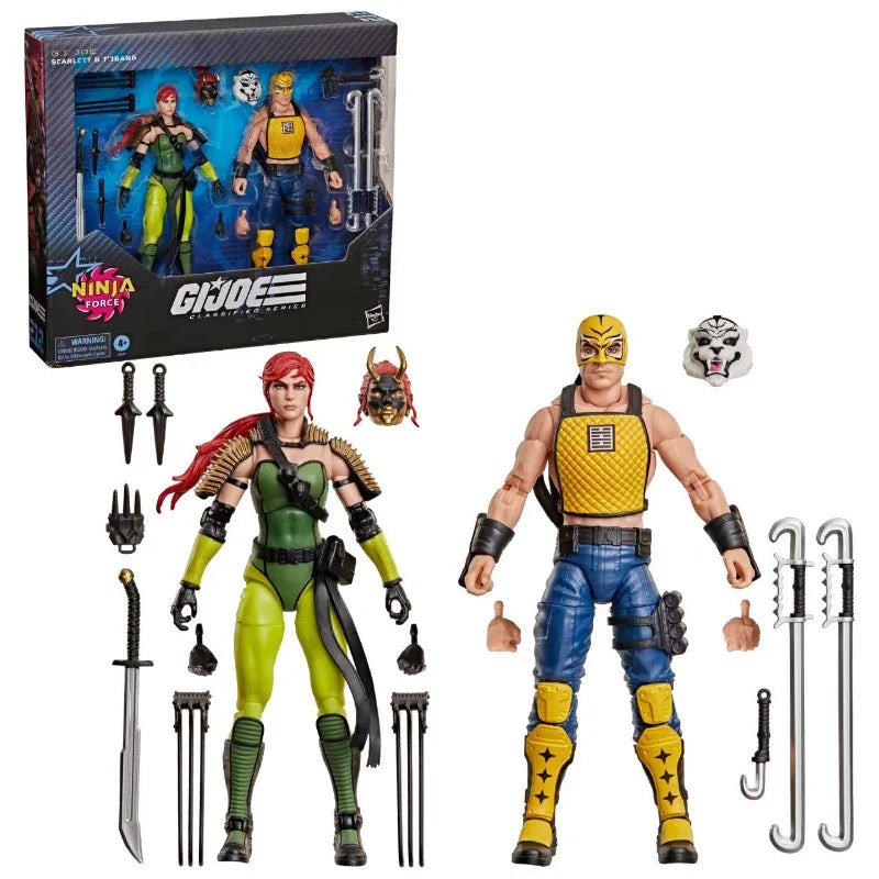 【Pre Sale】Original Hasbro G.I. Joe Classified NINJA FORCE SCARLETT & T'JBANG Action Toy Figure Collection Model