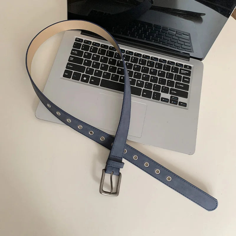 Retro Simple Hollow Out Belt For Women Matte Casual Hot Girl Style With Half Skirt Versatile Fashion Personal Belt