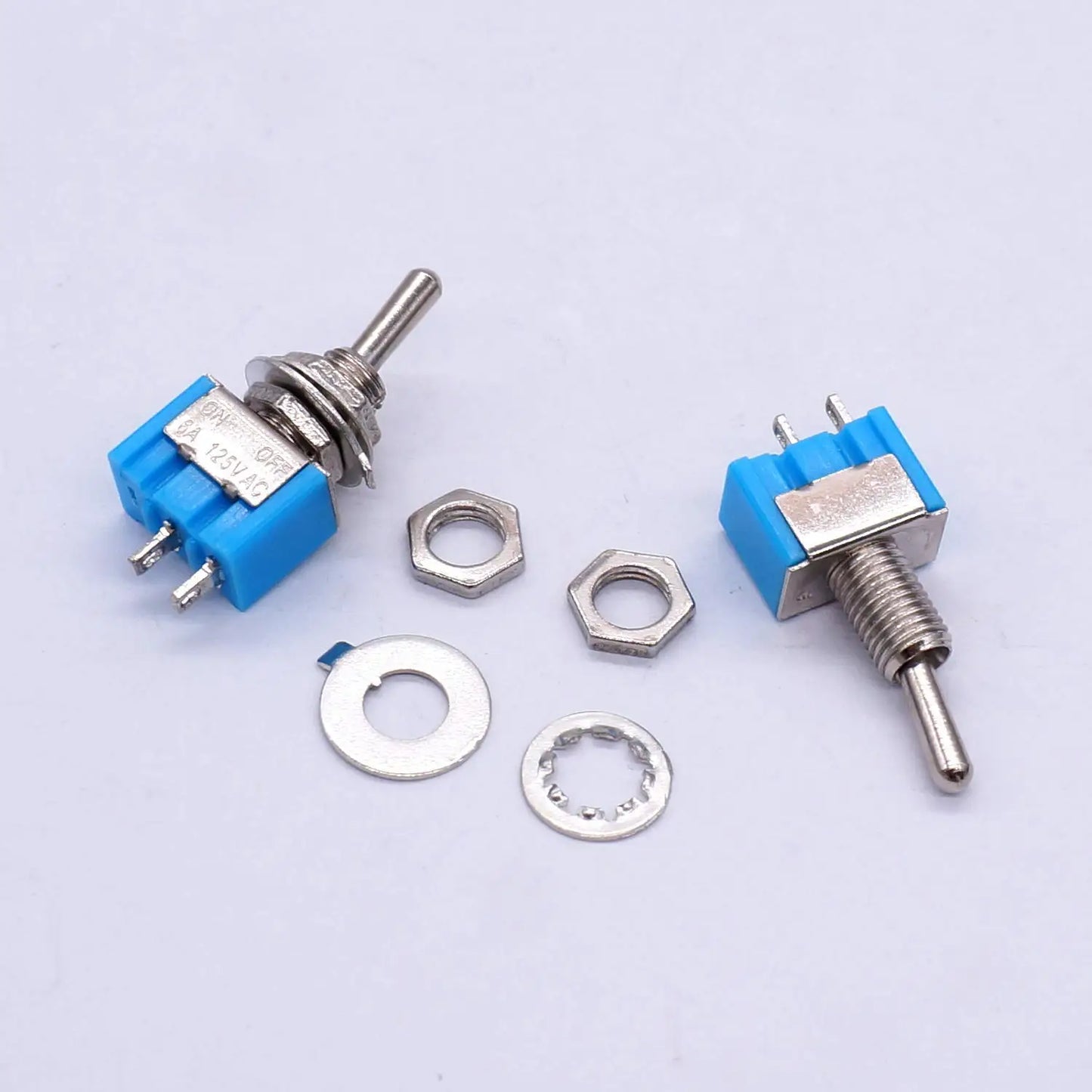 10pcs DPDT Mini Toggle Switch 2pin 2 Position ON/Off Miniature Toggle Switch 6A 125V Toggle Switch