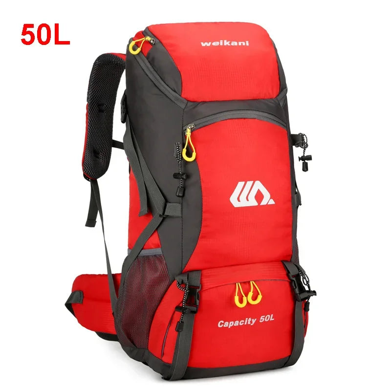 50L Travel Backpack Camping Large Waterproof Outdoor Mountaineering Sports Bag