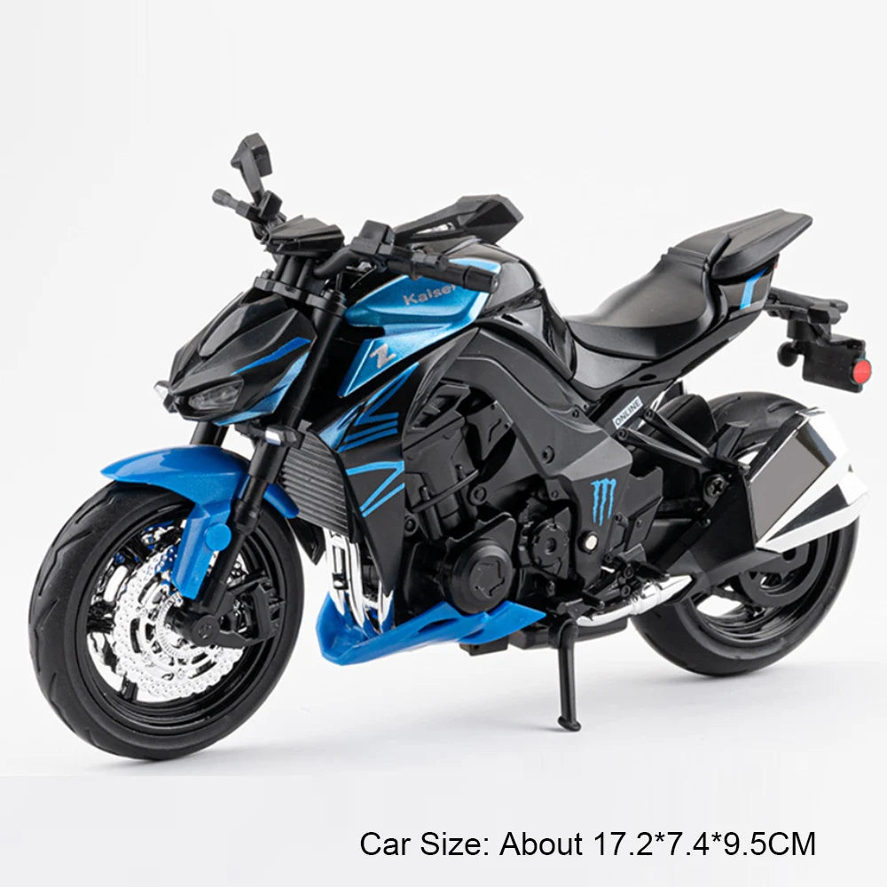 1:12 Kawasaki Z1000 Ninja 400 Alloy Diecast Motorcycle Model Toy Shock Absorption Front Wheel Steering Motorbick Boyfreiend Gift