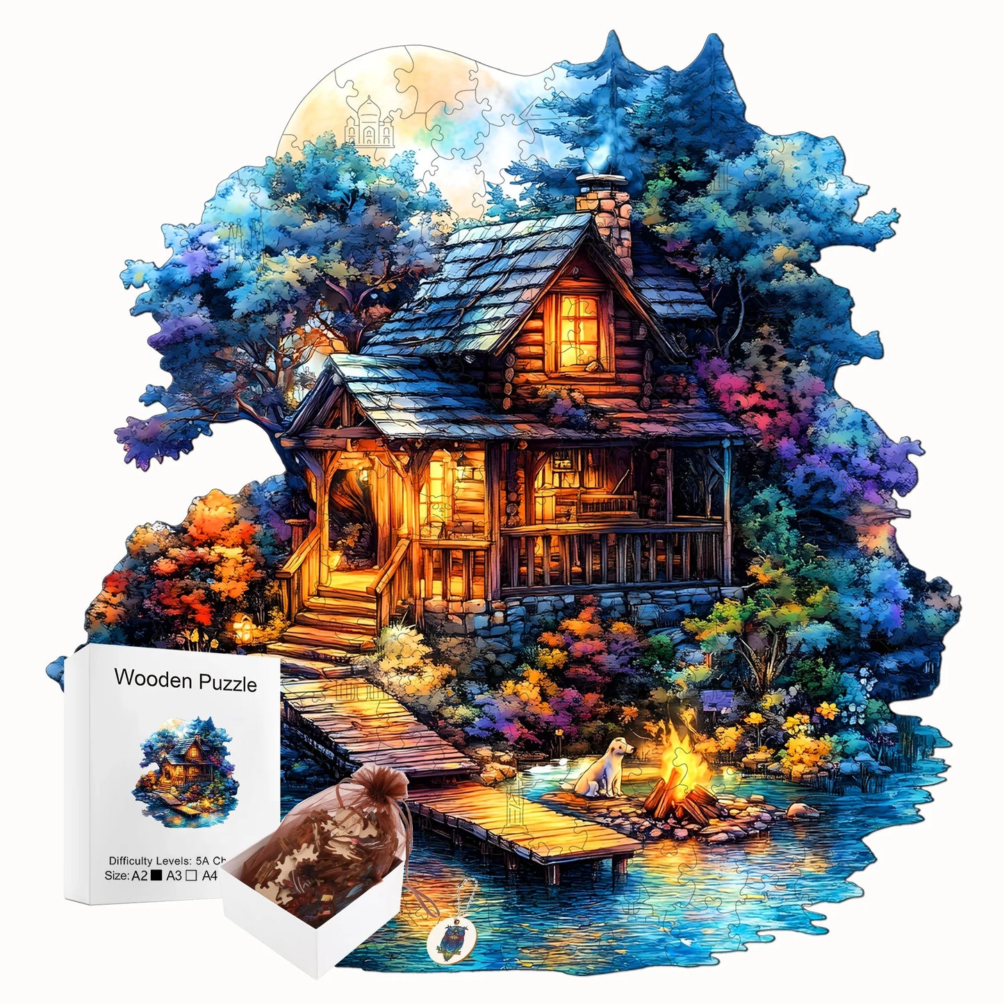 Human Candy Scenery Wooden Jigsaw Puzzle Wood Decor Painting Christmas and Halloween Gift Toy For Teen And Kid