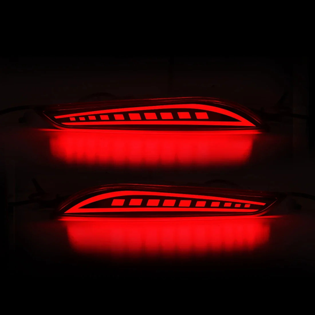 For Chevrolet Cruze 2017 2018 Car LED Rear Bumper Reflector Lights Dynamic Turn Signal Running Brake Warning Driving Lamp 12V
