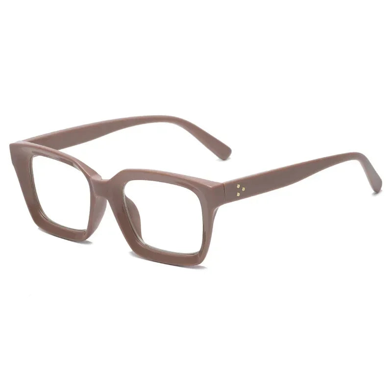JNPCXI New 0~+ 3.5 Fashion Square Clear Glasses Women Anti-blue Eyeglasses Optical Computer Spectacles Reading Glasses