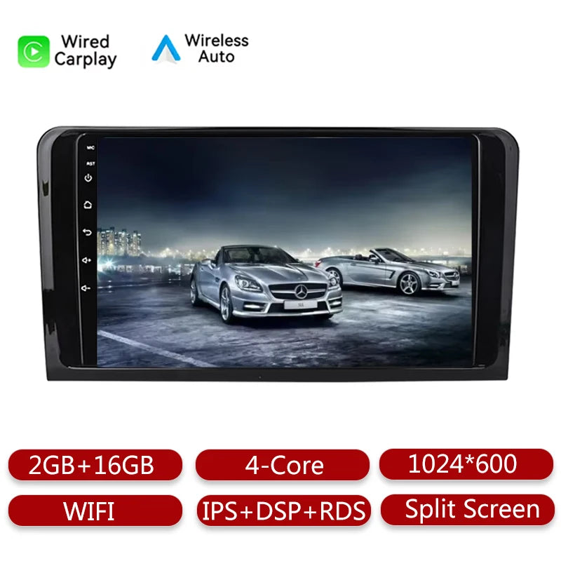 Carplay Auto Radio For Mercedes Benz ML GL W164 ML350 ML500 GL320 X164 GL350 Car Multimedia Player GPS Navigation