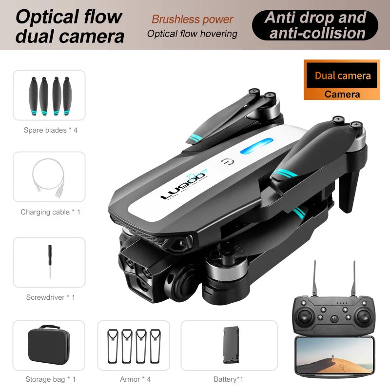 LU200 Drone 8K GPS Pro HD Aerial Photography Triple-Camera WIFI Omnidirectional