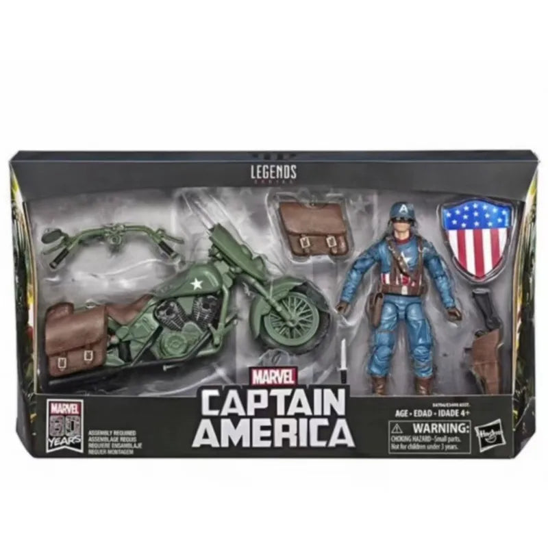 Original Hasbro Marvel Legends Series Captain America Motorcycle Action Toy Figure Collection Model