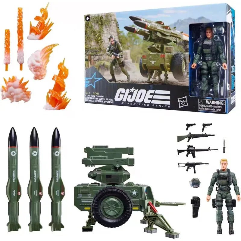 Original Hasbro G.I. Joe Classified Series 182 Clayton Hawk Abernathy with M.M.S. Mobile Missile System Anime Figure Toy Model