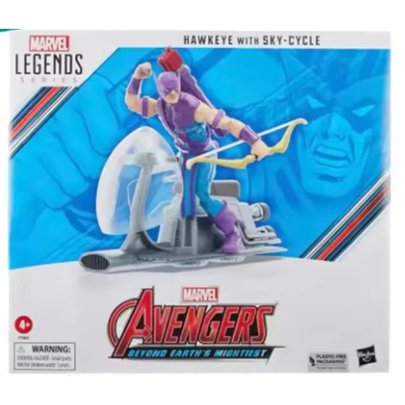 Original Hasbro Marvel Legends Series Avengers BEYOND EARTH'S MIGHTIEST Hawkeye with Sky-Cycle Anime Figure Collection Model Toy