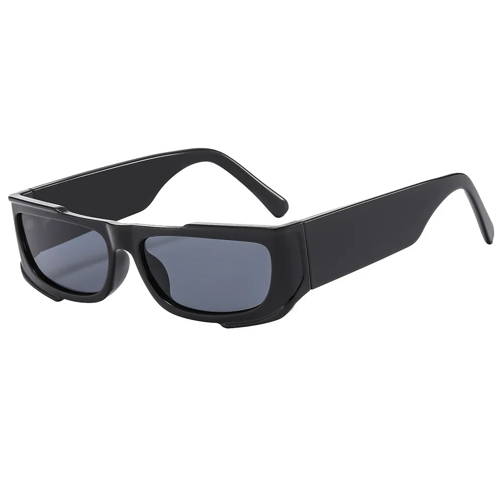 JNPCXI Fashion Rectangle Purple Double Color Women Sunglasses Retro Gradient Shades UV400 Men Trending Sun Glasses