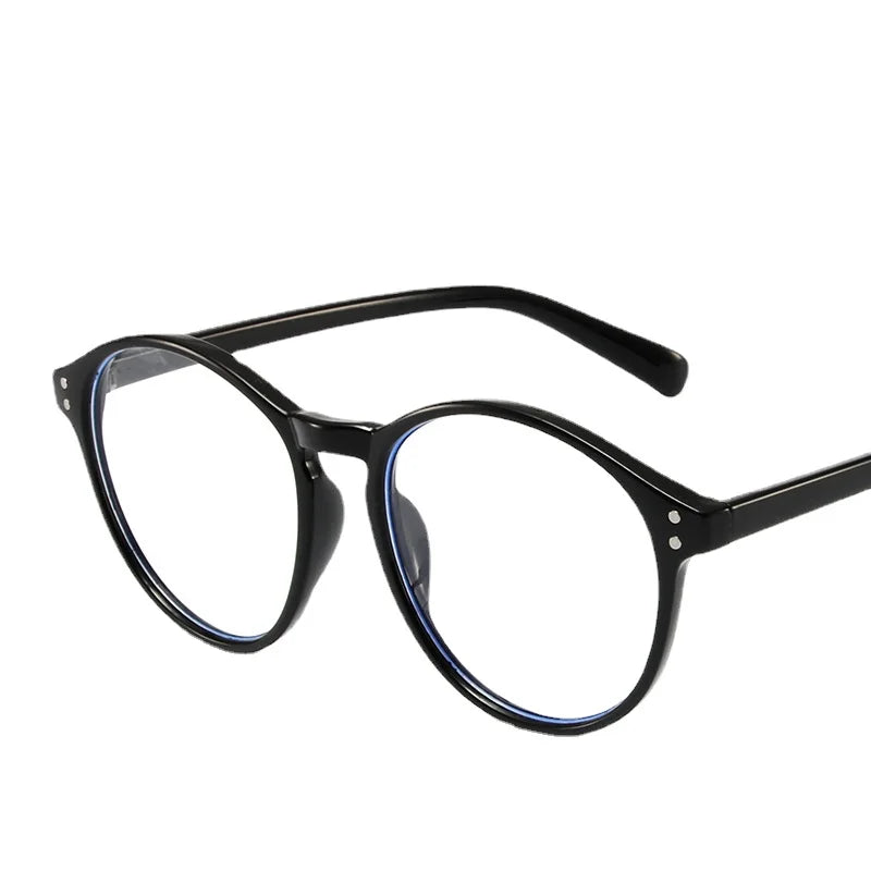 Retro Literary Glasses Large Frame Fashion Glasses Men and Women Fashion Simple Anti-blue Light Glasses
