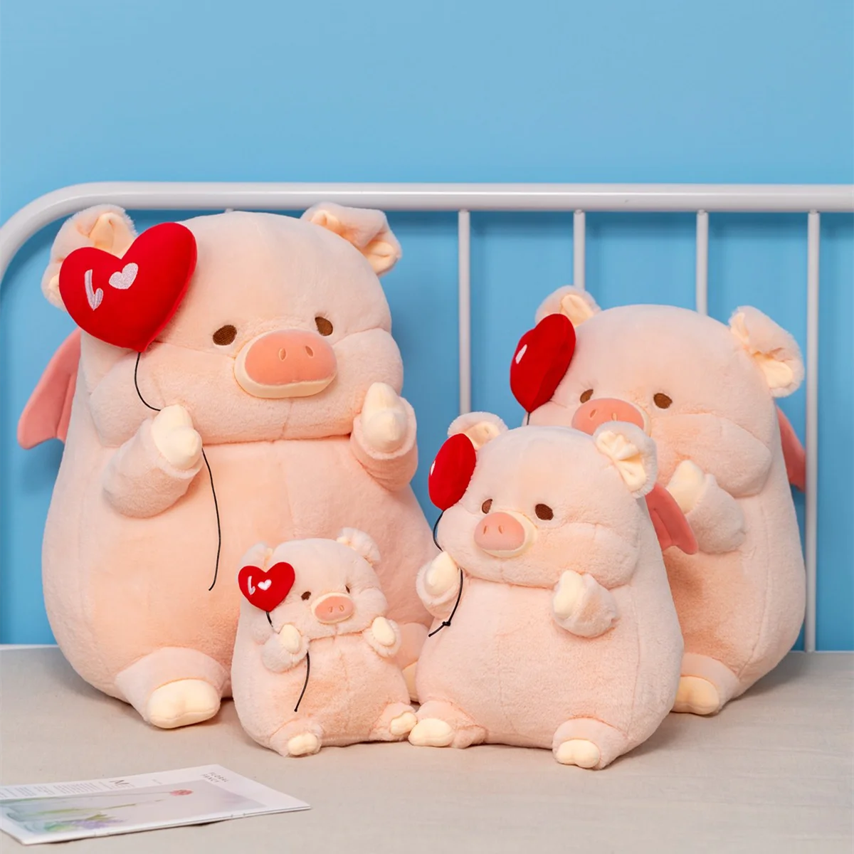 20-30cm Kawaii Angel Pig Plush Toy Cartoon Stuffed Animals Plushies Doll Anime Soft Kids Babys Toys for Girls Birthday Gift