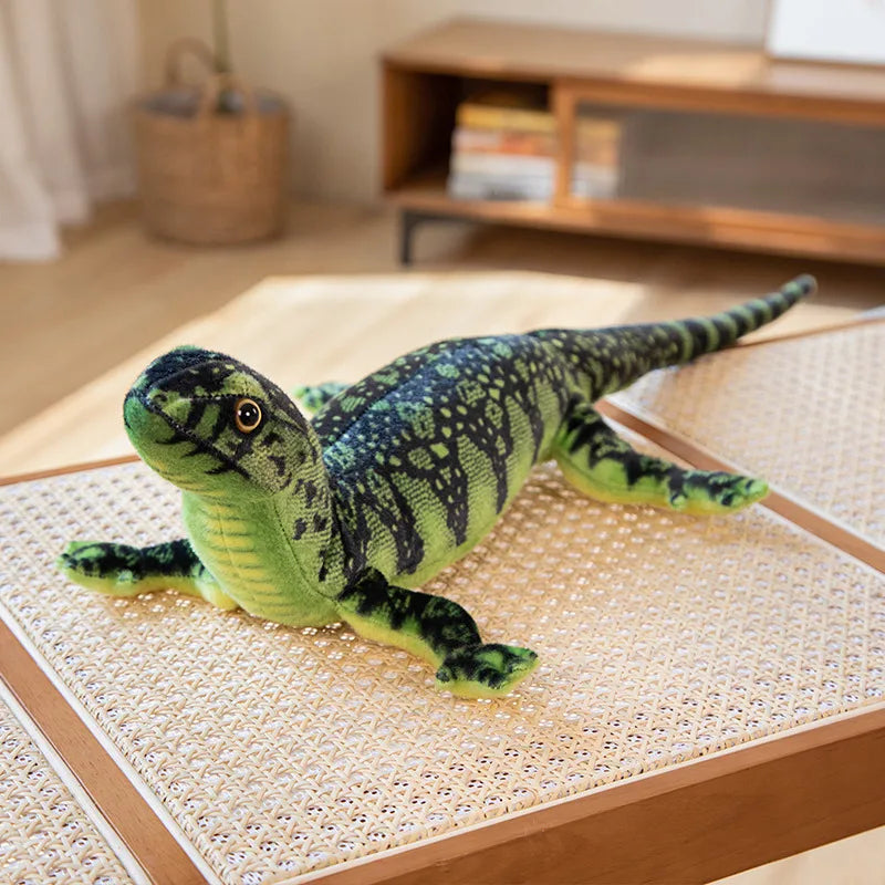 75cm Simulated Reptile Lizard Doll Plush Toy Wild Animal Long Tail Brown Green Plushie Peluche Boys Girls Men Gift