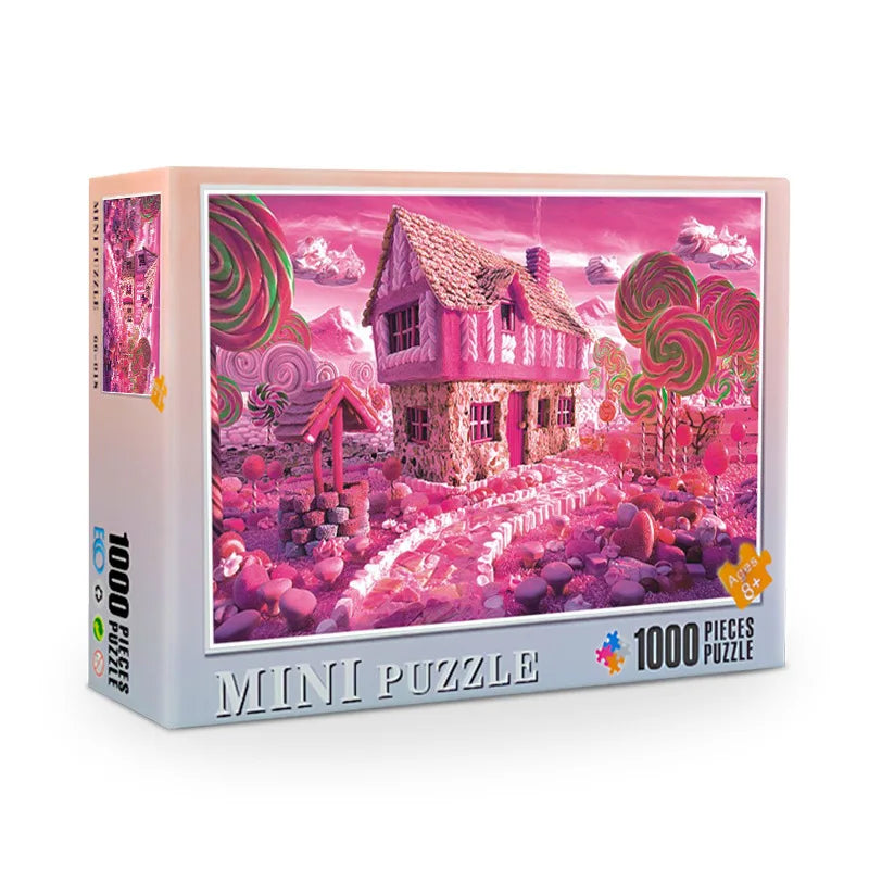 38*26cm Mini Jigsaw Puzzle 1000pcs for Adults Famous Painting Landscape Toy Family Game Home Decoration Festival Present