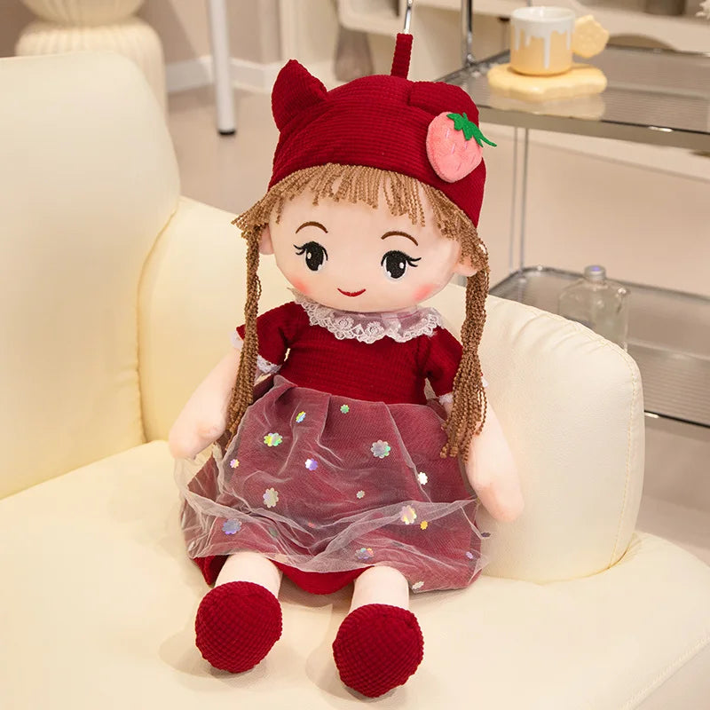 Kawaii Plush Girl Dolls Soft Stuffed Dolls Lovely Plush Toys Girl Toys Kids Birthday Gift Hat Skirt Sweetheart Rag Doll