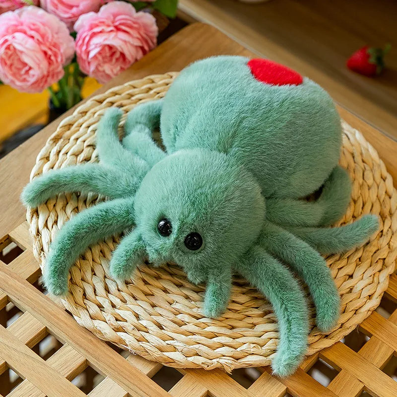 25cm Simulation Animals Realistic Color Spide Plush Toy Soft Stuffed Animal Cartoon Little Spider Plushi Doll for Kid Xmas Gift