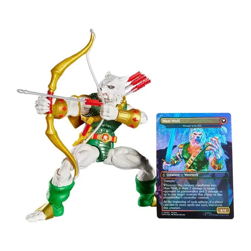 Original Hasbro Marvel Legends Series Magic: The Gathering Man-Wolf Anime Figure Toys Ornaments Collection