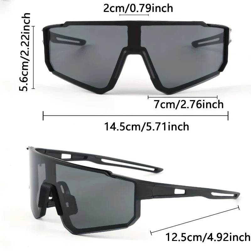 1pc Oversized Wrap Frame Fashion Glasses Y2K Fashion Glasses Unisex Eyewear for Music Festivals Casual
