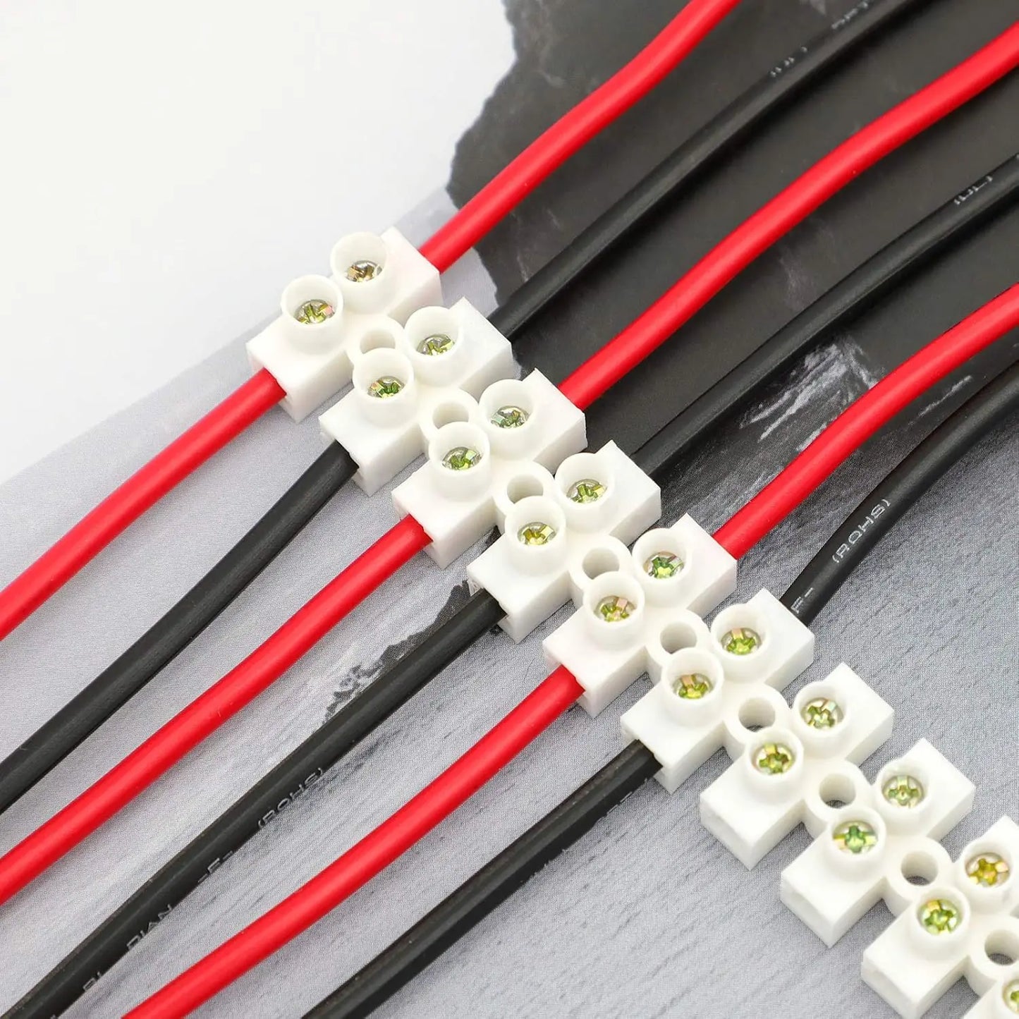 10 Pack Terminal Block, 12-Position Dual Row Terminal Strip Screw Terminal Electric Barrier Block for Small Home Projects