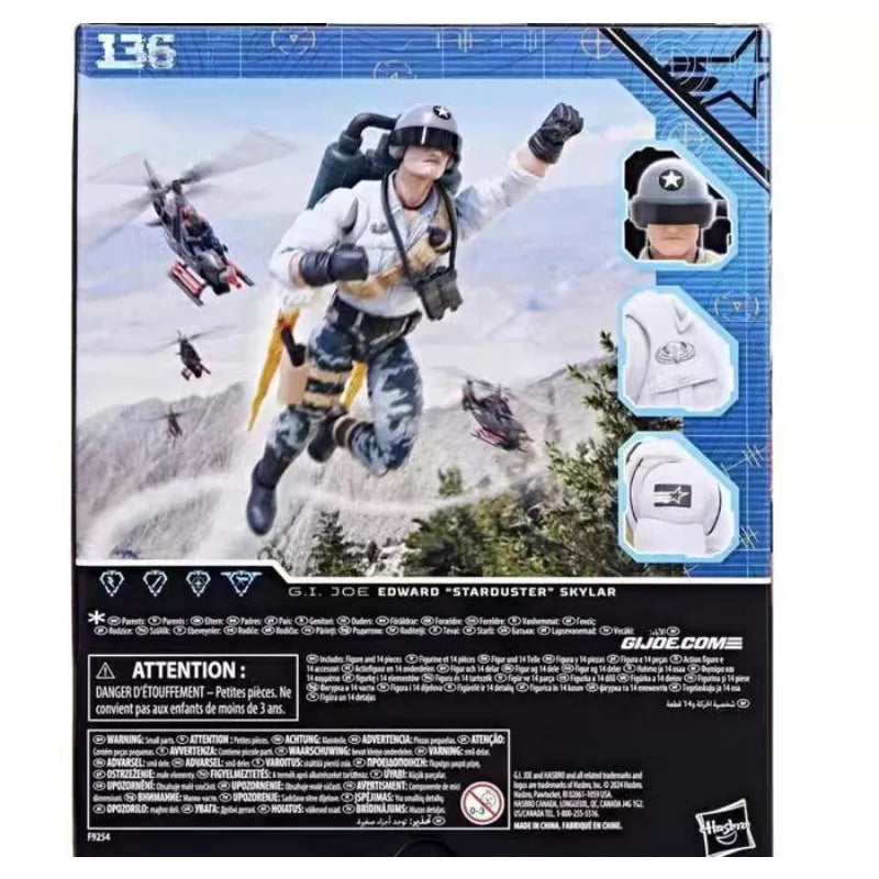 Original Hasbro G.I. Joe Classified Series 136 Edward 'Starduster' Skylar Action Figure Collection Toys Ornaments