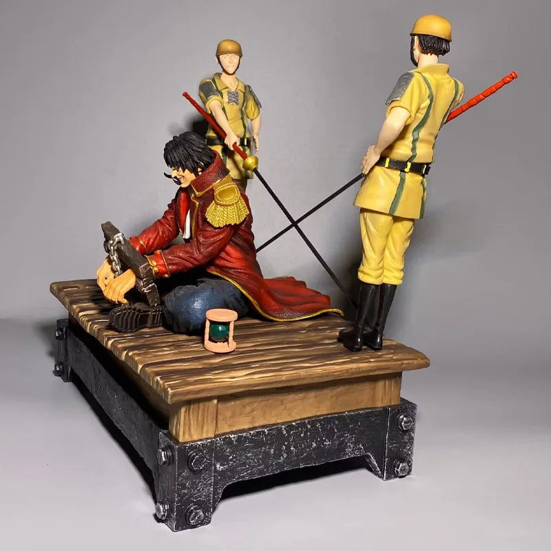 10" One Piece Gol D Roger Execution Desk Soldier Anime Action Figure Model Gk