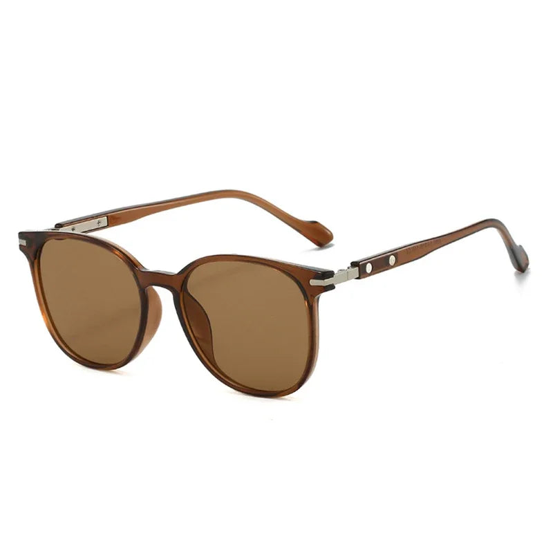 JNPCXI New Fashion Oval Rivets Women Sunglasses Retro Gradient Shades UV400 Men Punk Sun Glasses