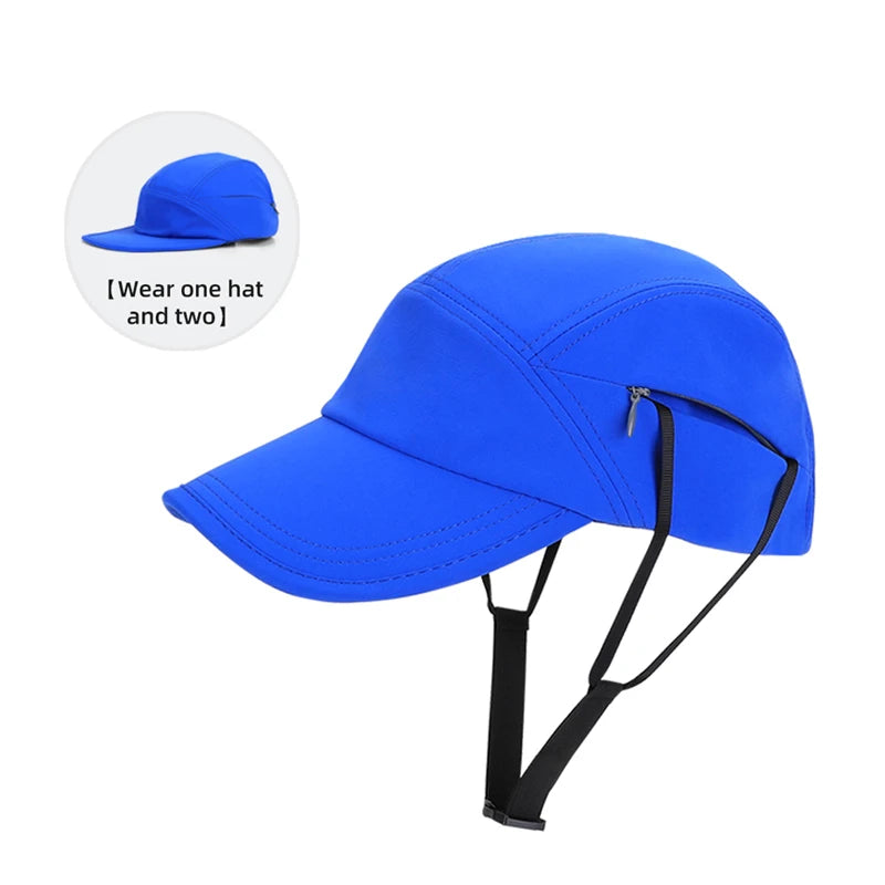9274-New summer women's outdoor cycling sun hat, women's lightweight breathable baseball cap, windproof drawstring surfing hat