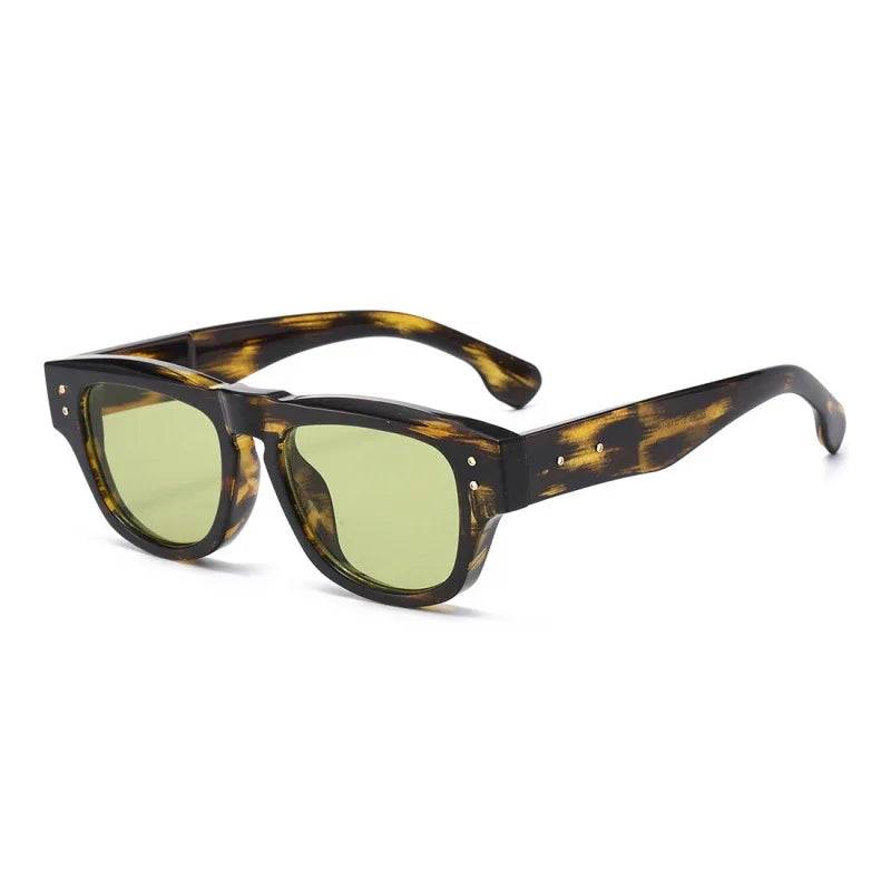 JNPCXI Ins Popular Fashion Cat Eye Sunglasses Women Retro Rivets Clear Gradient Shades UV400 Men Trending Sun Glasses