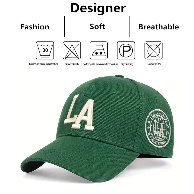 Casual Hats Sunscreen Hat LA Letter Embroidery Snapback, Baseball Adjustable Caps