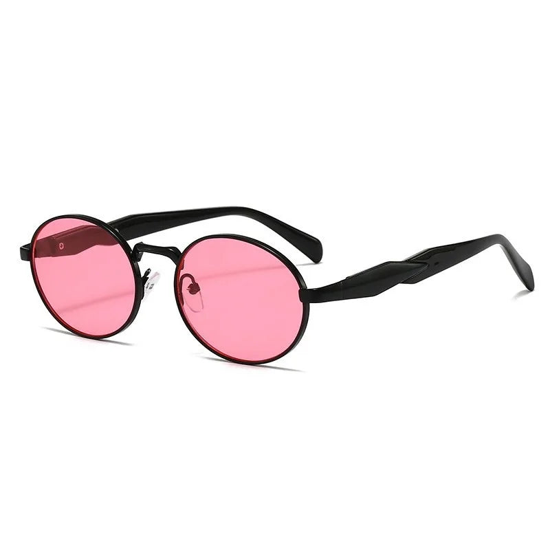 Retro Metal Full Frame Sunglasses Unisex Spring Hinge Fashion UV400 Eyewear
