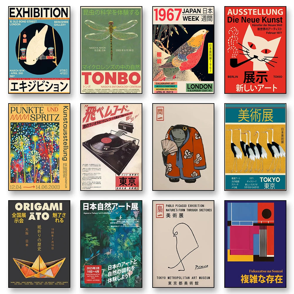 Japanese Music Canva Wall Art Print Poster Exhibition Modern Home Decor Unfram3