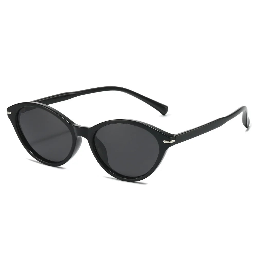 JNPCXI TR90 Fashion Oval Sunglasses Women Retro Punk Gradient Shades UV400